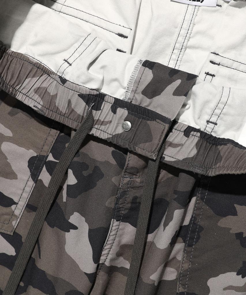 WACKY WILLY Straight Cotton Fatigue Banding Pants Pattern