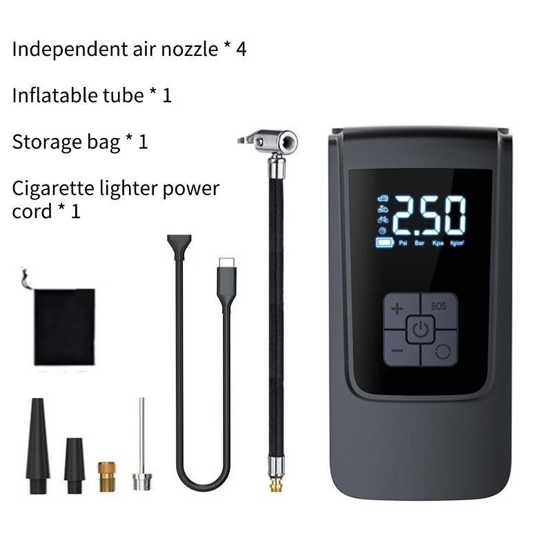 

7,4/12 В цифровой воздушный насос 150PSI умный воздушный компрессор светодиодный светильник беспроводной воздушный компрессор 6000 мАч беспроводной шинный насос для мотоцикла