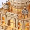 3D Træpuslespil Hus Kongeligt Slot Taj Mahal Med Lys Samlespil Legetøj Til Børn Voksne DIY Model Sæt Skrivebordsdekoration Til Gaver