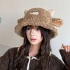 Fisherman Hat Women's Autumn and Winter Korean Version Versatile Face Showing Small Bucket Hat Lamb Plush Basin Hat Japanese Cute Warm Hat