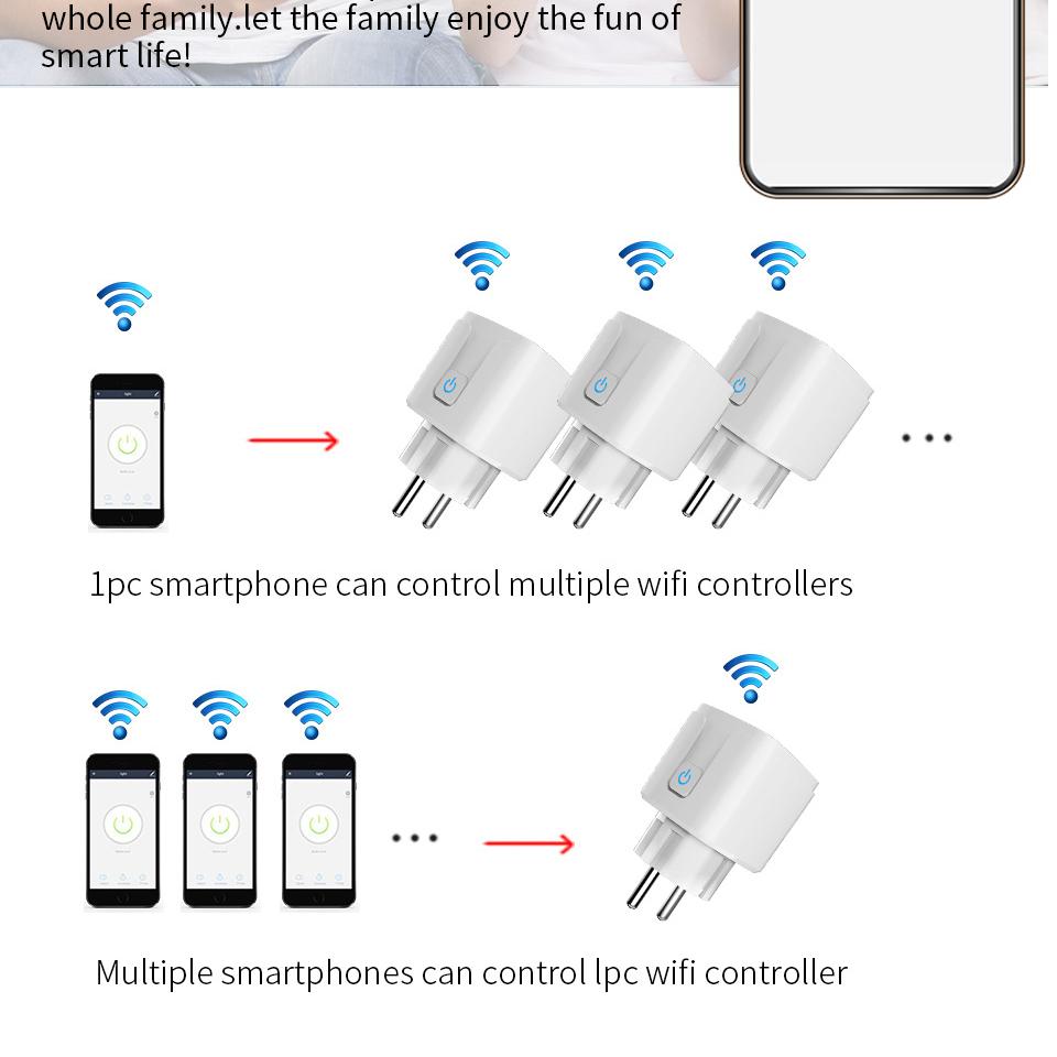 Francouzská zásuvka Graffiti WiFi Smart Socket Hlasové ovládání Mobilní telefon Dálkový spínač časování Předpisy pro detekci napájení Zásuvka