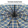 Nan Qiao Enlarged 3-Fold Classic Plaid Umbrella (21-inch Rib)