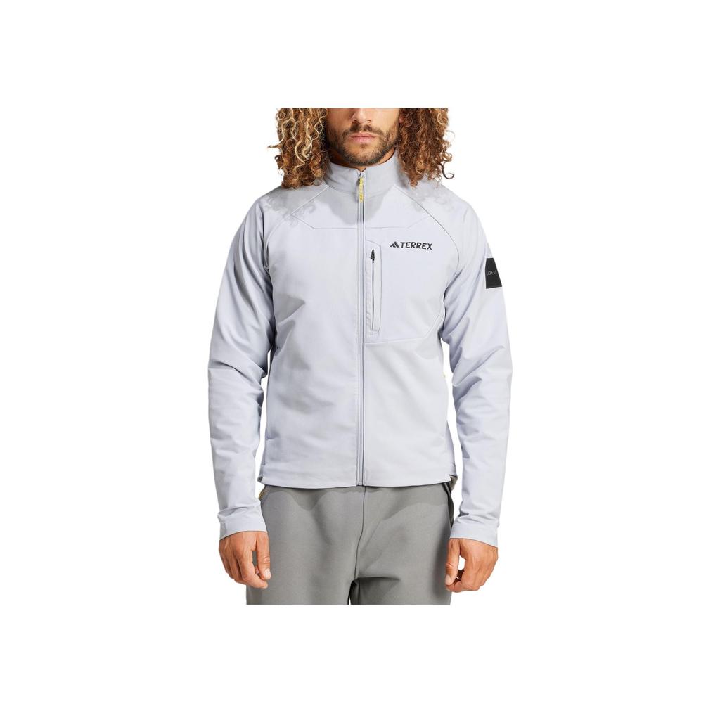 adidas X Collaborazione National Geographic FW24 Giacca Outdoor Softshell a Maniche Lunghe Uomo Giacca Argento Chiaro IX7919