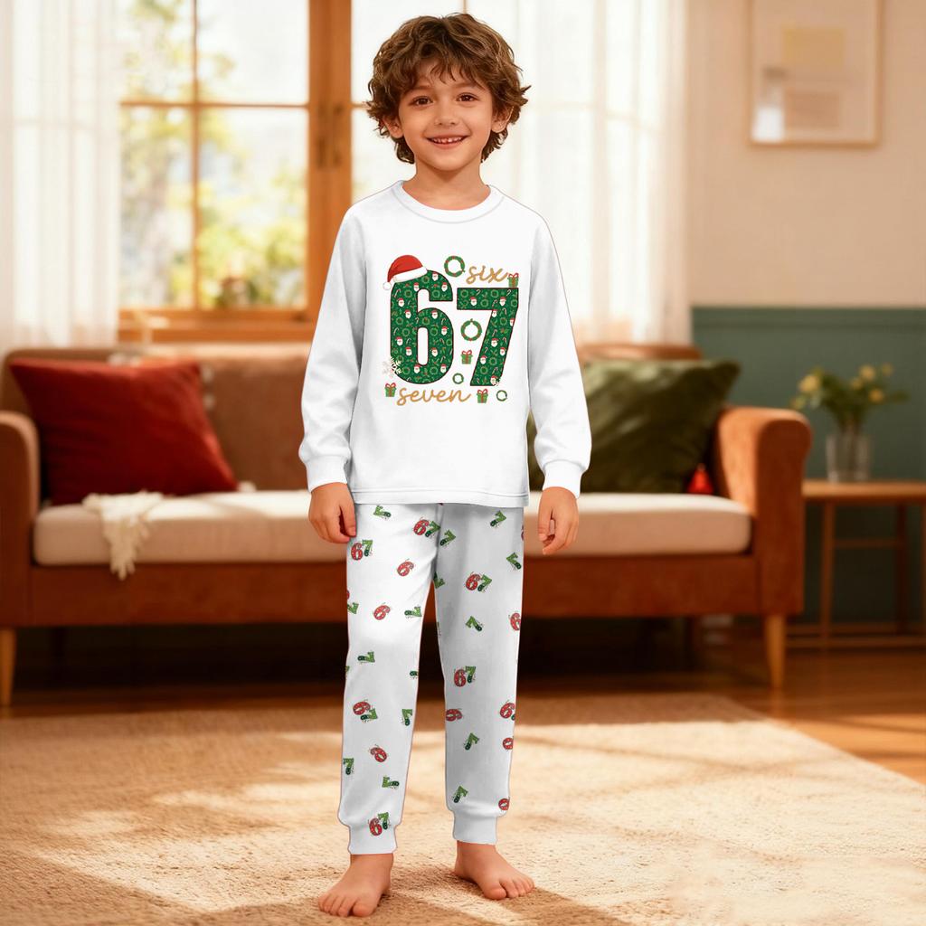 Children's Boys And Girls Thin Two-piece Long-sleeved Pants Two-piece