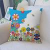 Art T-Takashi M-Murakamis Pillow Anime Pillow Sofa Bed Head Pillow Cover Cushion Cover 45x45 cm Fashion