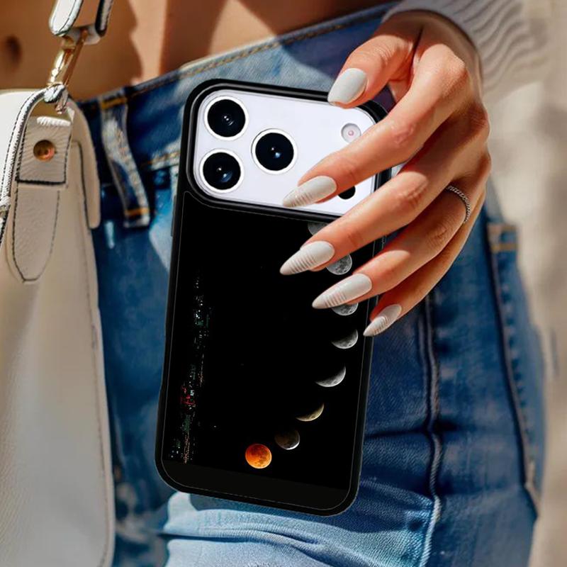 Moonlight Moon phases Phone Case For iPhone 17 Air 14 15 13 12 Max Cover For Apple 16e 11 Pro Max Plus Coque