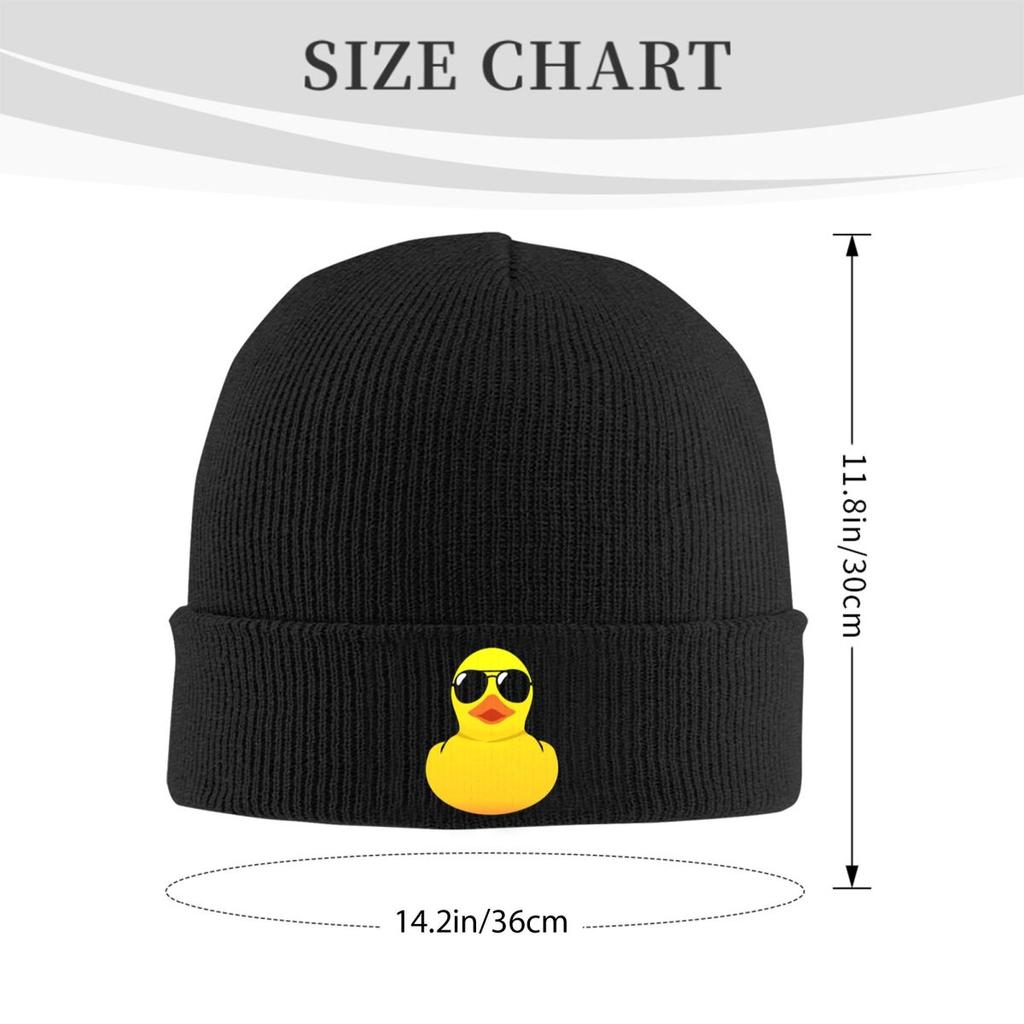 Cool Rubber Duck Warm Knitted Cap Hip Hop Bonnet Hat Autumn Winter Outdoor Beanies Hats for Unisex Adult