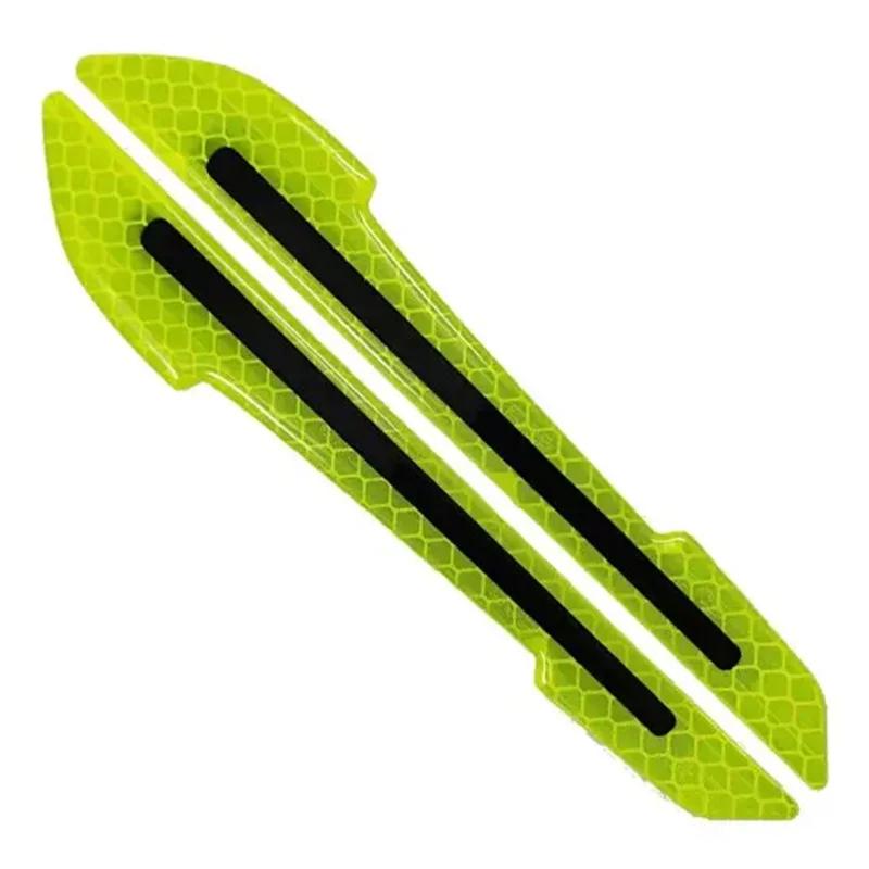 2PCS Door Bumper Strip Reflective Car Mirrors Anti Scratch Protection Stickers Car Artifacts High Grade Glow In the Dark