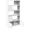 White Bookshelf 100 x 36 x 189 cm Engineered Wood