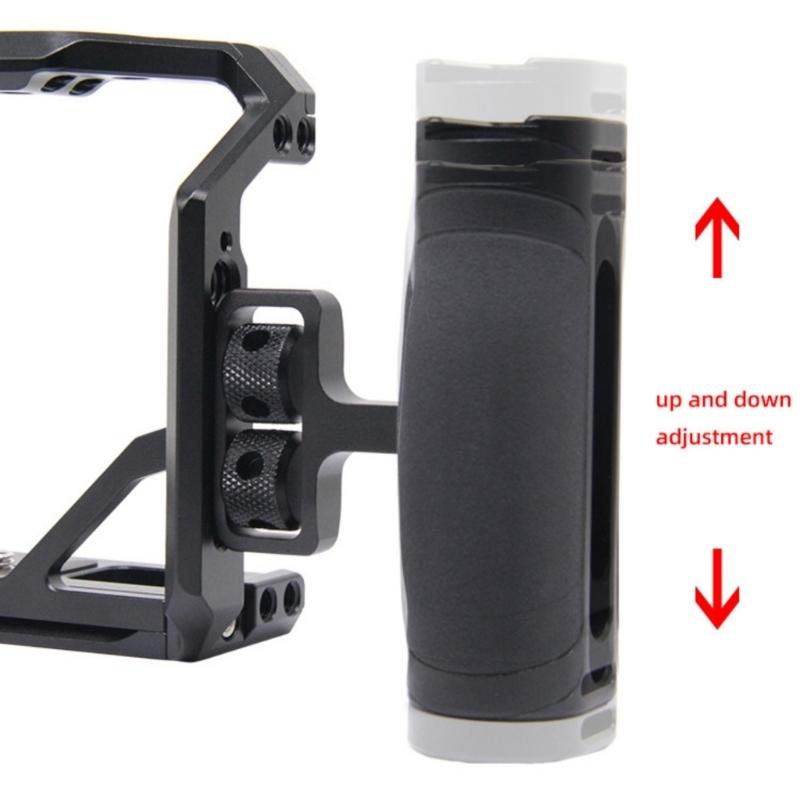 Ergonomic Camera Mini Side Handle Hand Grip Stabilizers Silicone Covering For DSLR Mirrorless Cages With 1/4-20 Screws