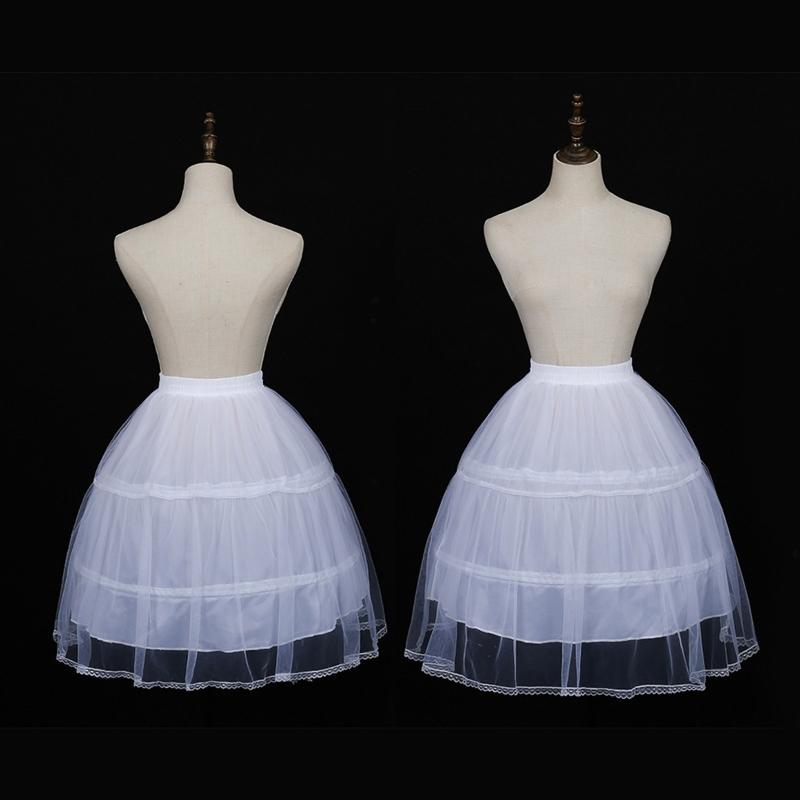 Petticoat Crinoline Short Half Slips Wedding Accessories 19.7 Inches White Hoop Skirt Vintage Underskirt for Women Girls