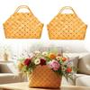Rustic Hand-Woven Basket with Handle Flower Arrangement Wedding Flower Basket Sundries Organizer DIY Accessory
