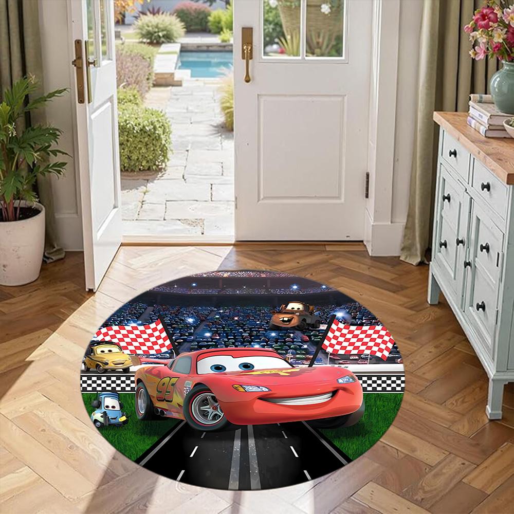 Dinsey Round Carpet Design for Game Room Outdoor Balcony Foyer Anti-slip Round Rug Decorate Offices Wedding Party Gift