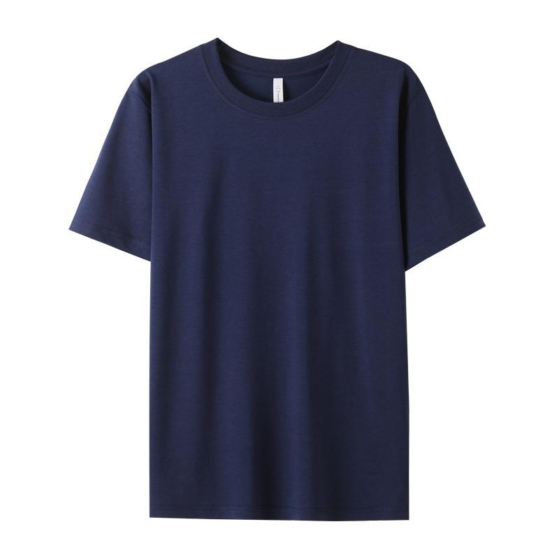 Summer gram ice silk cool cotton t-shirt women's simple casual solid color short-sleeved fashion trend cultural shirt top