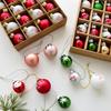 Painted Christmas Tree Glass Ball Pendant Decoration