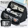 Pocket Partition Pencil Case Detachable Stationery Storage Pouch  For Office School Supplies