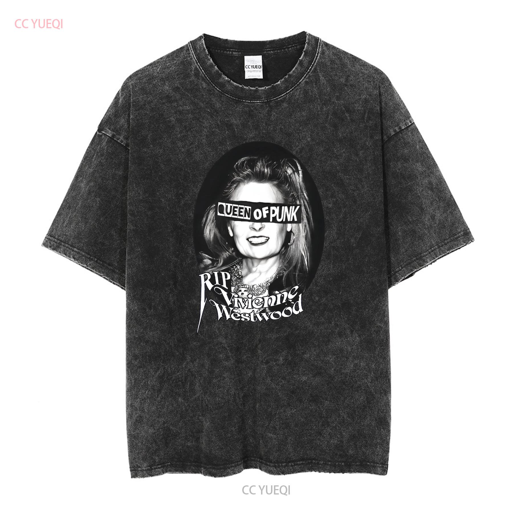 

RIP Vivian Westwood tribute T shirt long or short sleeves vintage Washed streetwear fashion Unisex Slightly Casual Stretched 3XL