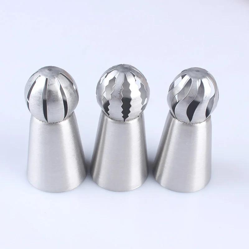 3 Pcs Ball Cream Baking Pastry Tools Sphere Bakeware Confectionery Bags Nozzles Fondant Cookie Cake Shop Home Kitchen Dining