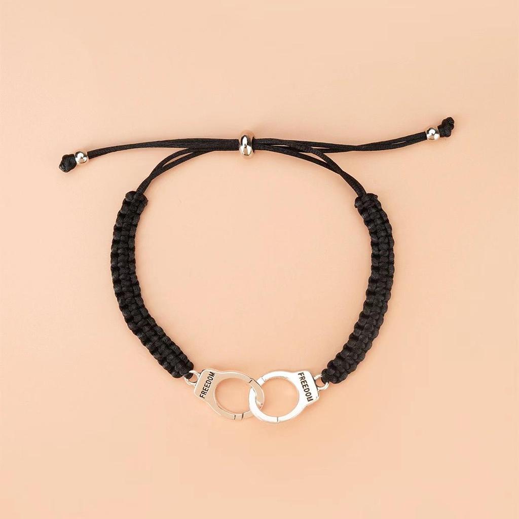 Brățară de prietenie transfrontalieră cu design creativ pentru libertate și cătușe din aliaj