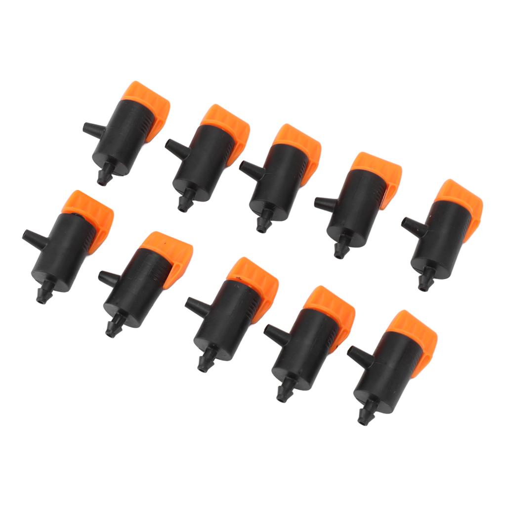 10 Pcs Irrigation Drippers 0 to 200L Adjustable Drip Emitters Micro Spray Water Flow Irrigation Sprinkler Drip Watering