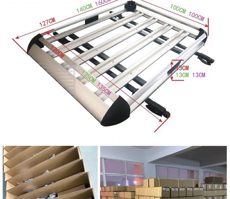 50" Car Universal Top Roof Rack Cross Bar Luggage Cargo Carrier Aluminum Alloy