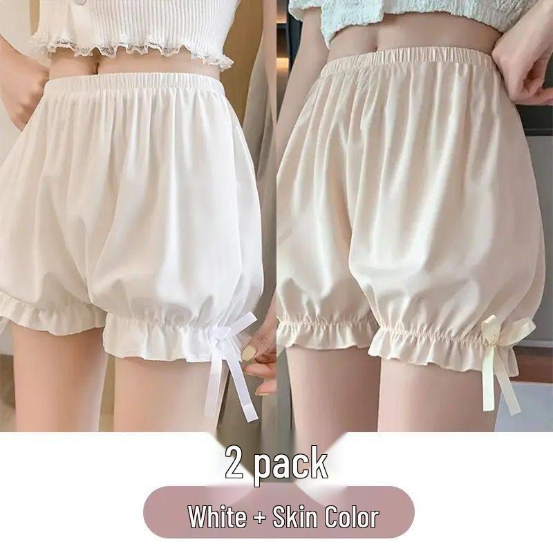 2025 Women's Summer Ice Silk Safety Lantern Shorts