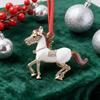 Pony Vánoční ozdoba Kamínková Zvěrokruh Kůň Přívěsek pro Dekoraci Stromku Třpytivý Sváteční Přívěsek Kůň pro Štěstí Tématická Dekorace