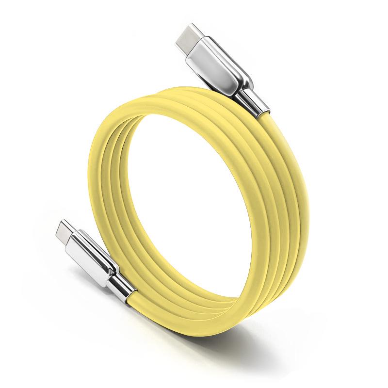 100W Fast-Charging Magnetic Type-C Cable with Storage, Compatible for iPhone 17, Android, Huawei.