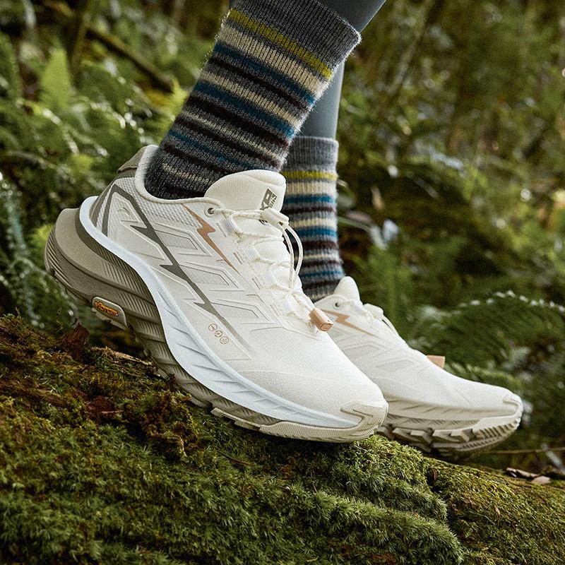 Anta Explore 2 Comfortable Stylish Shock Absorbing Durable Lightweight Low Top Trail Running Shoes Women sneaker White Brown 922445588-2