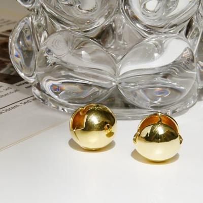 Women's Pumpkin Vine Ball One-Touch Earrings