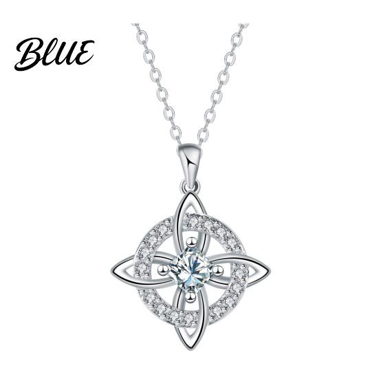 Ancient Symbolism Jewelry Celtic Knot Necklace Witches Birthstone Sparkling Symbol