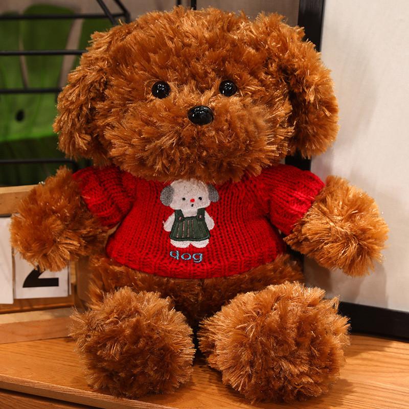 Bear Teddy Stuffed Toy Girl Birthday Gift Cartoon Cute Sweater Dog Figure Action