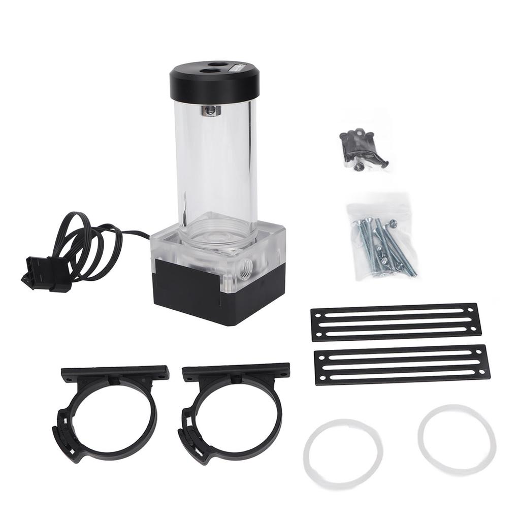 Water Cooling Reservoir 15cm 550LH 10W 12V DC 3.5m Pump Head G14 Thread Fast Heat Dissipation CPU