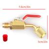 3PCS Air Conditioning Refrigerant Shut Valves 1/4" SAE Male to Female Fitting for R410A R134A R12 R22 R502 Charging Hose