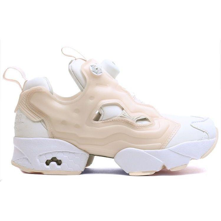 Reebok Instapump Fury Og Mu Tyk Såle Sklisikker Lett Lavskåren Fritidssko Damesneakers Hvit Rosa FU9682