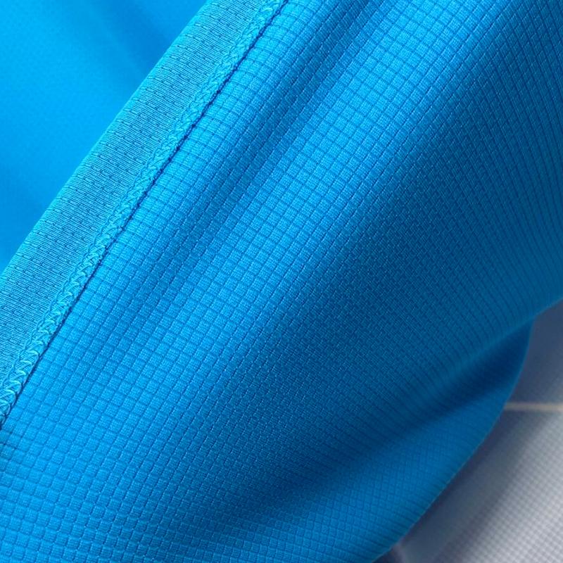 Li Ning High Street Gradient Stand Collar Pullover Fashion Comfortable Short Sleeve Badminton Shirt Unisex shirts Light-Blue AAYV051-4
