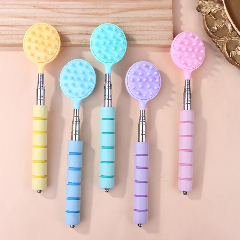Extendable Cactus Back Scratcher With 2 Size Spikes Foam Handle One-Hand Itch Stick For Men & Women Portable Point Massage Stick