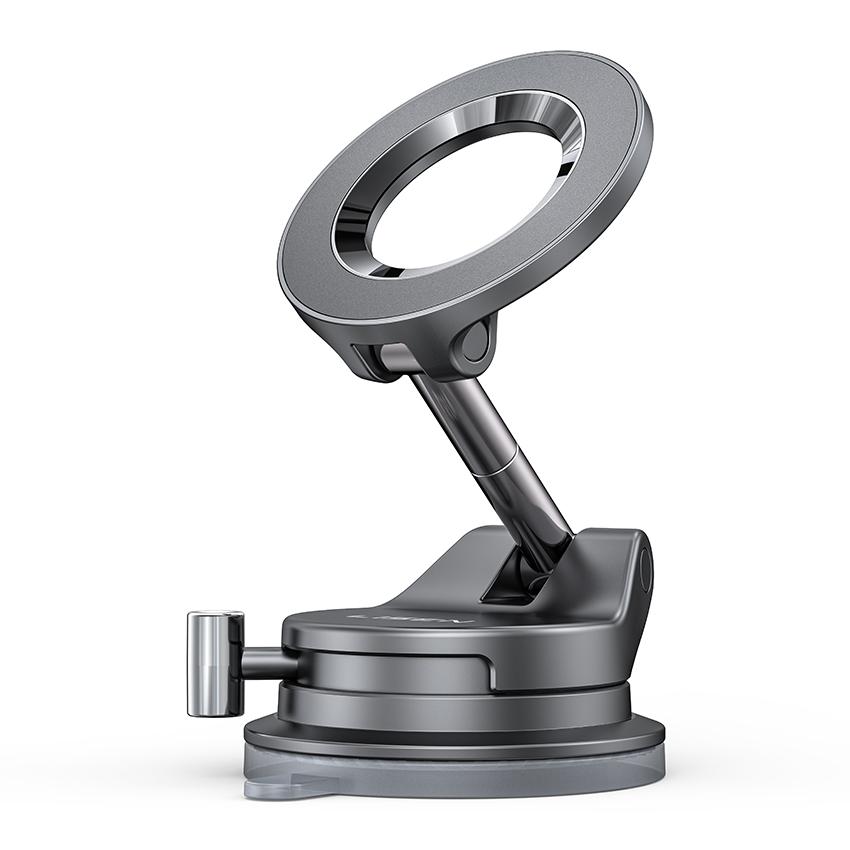 LISEN 2026 Popular 360 Degree Rotating Lever Lock N52 Vacuum Suction Magnetic Phone Holder for Car iPhone 17 16 15 Samsung S25 Magnetic чёрный