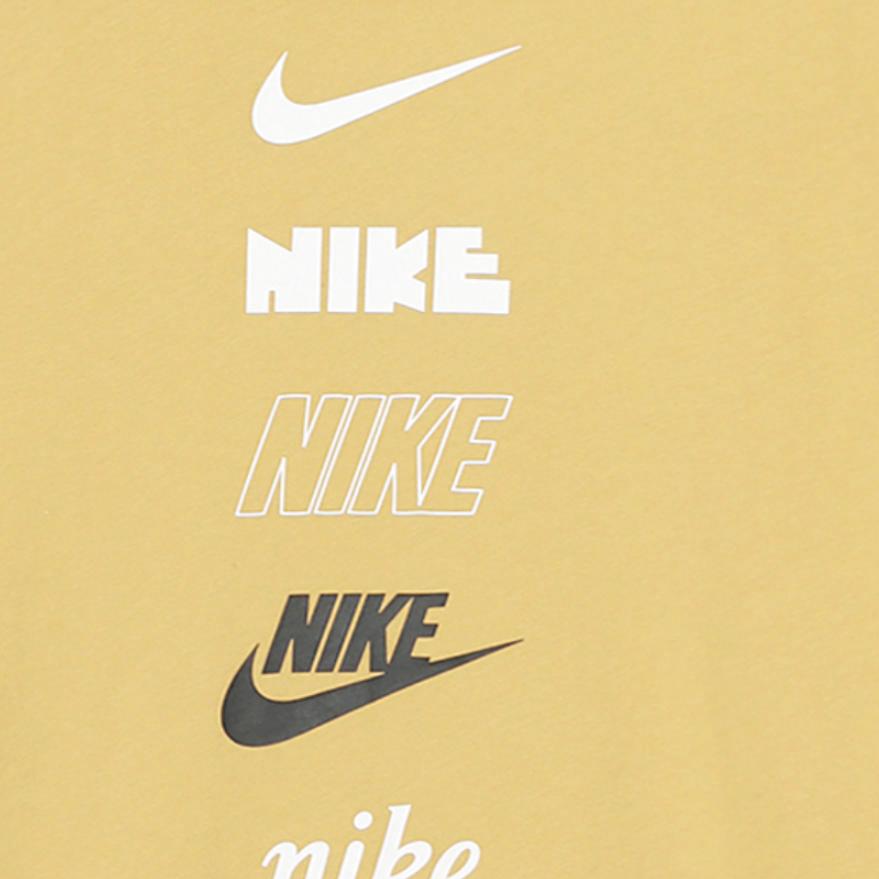 Nike Letter Logo Print Dopamine Short Sleeve T-Shirt for Men in Yellow