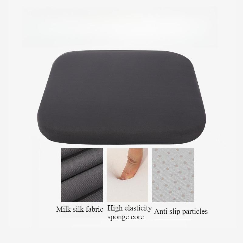 

Car Office Essentials Home Deco Dining Chair Cushion Milk Silk Memory Cotton Cushion Ergonomic Cushion Suitable for All Seasons 34x24x3.5cm темно серый