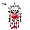 Window Hanging Decoration Halloween Ghost Wind Chime Decoration, Vintage Sun Catcher with Faux Crystal Party Supplies Drops Tassels, Acrylic Ornament