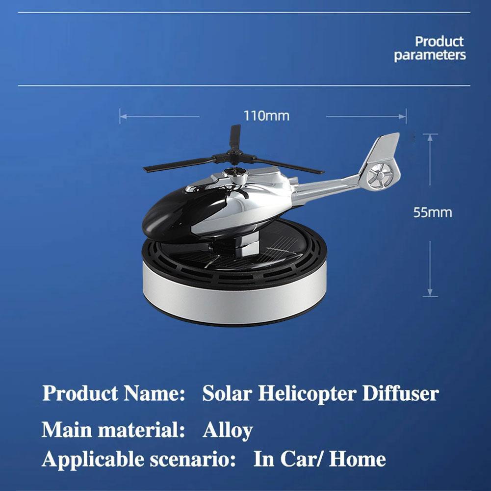 Helicopter Solar Car Air Freshener Propeller Rotating Interior Accessories Flavoring Supplies Fighter Model Perfume Decoration