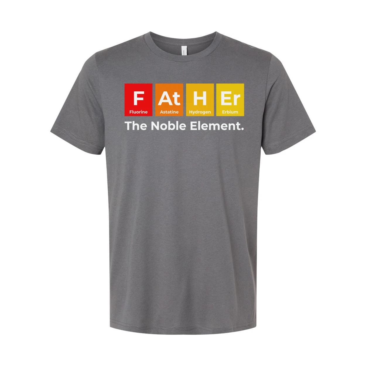 Unisex Science T Shirt Featuring Periodic Table Elements Spelling Father The Nob S