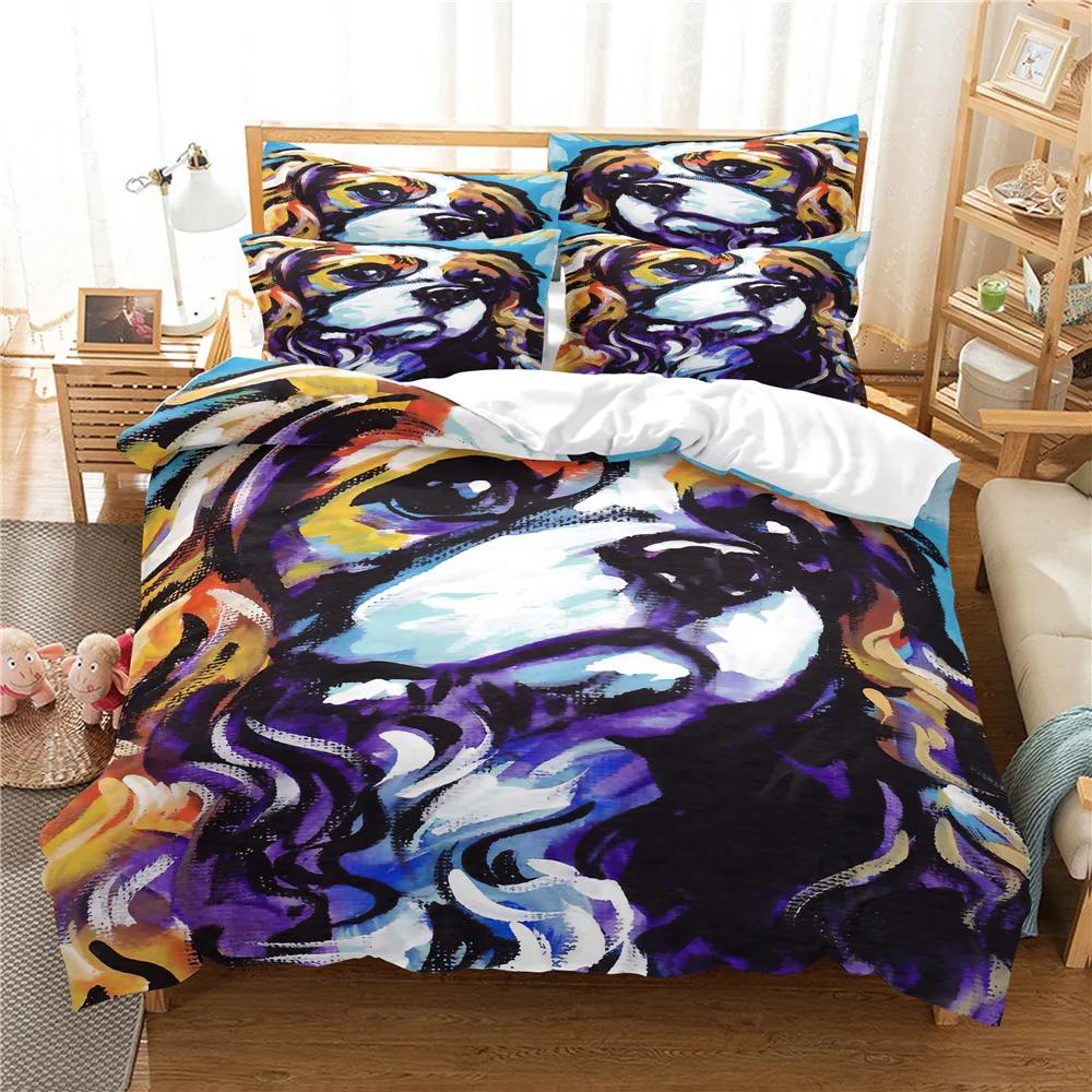 Comforter Red Love Cartoon Dog Dachshunds Animals Theme For Dog Lovers Gifts Bedroom Decorations For Children Teens Women Men