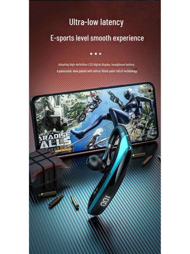 2025 Wireless Ear-Hook Bluetooth Headphones - 240 Hr Battery, Noise Reduction