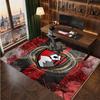Bournemouth Football Print Crystal Velvet Rug, Comfortable Water Absorbent Non Slip Indoor Floor Carpet