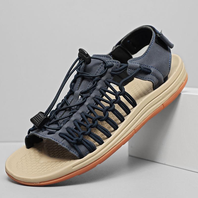 Fashion Stylish Hollow Out Summer Men Sandals Open-toe Beach Shoes for Man Lightweight Wading Aqua Shoes Outdoor Casual Sandaly Sneakers