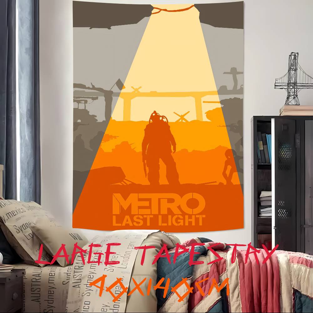 Fashion Roleplaying Adventure Gaming Cool Metro Exodus Serise Tapestry Decoration Bedroom Dormitory Background Cloth Tapestry
