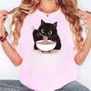 Black Cat Ramen Noodle T-Shirt, Foodie Lover Graphic Tee