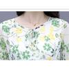 Elegantes florales Chiffonkleid Sommer Slim Taille Stufenrock Frischer Stil Mode